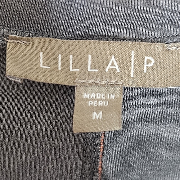 Lilla P Racing Stripe Maxi Tank Dress in Dolphin Gray Elastic Waist size Medium - Picture 9 of 11